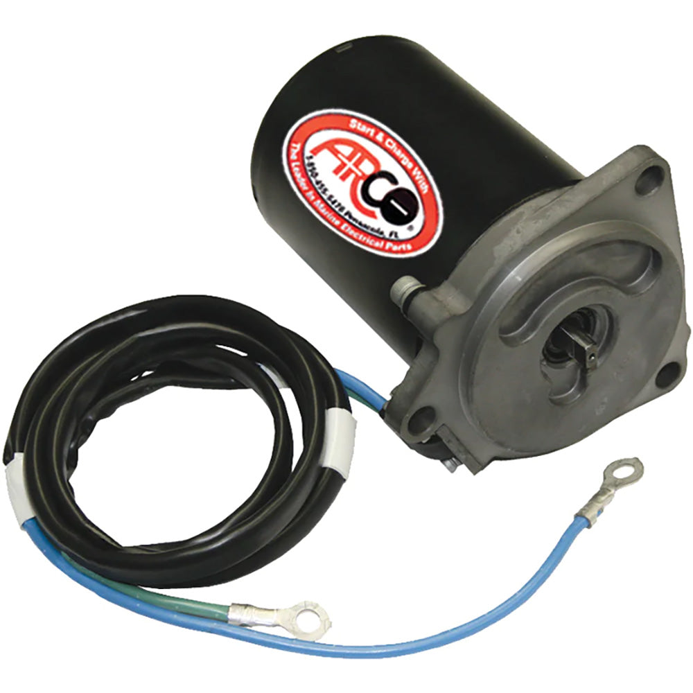 ARCO Marine Replacement Outboard Tilt Trim Motor - Yamaha, 2-Wire, 3 Bolt, Flat Blade Shaft [6263] - Tetron Marine Store