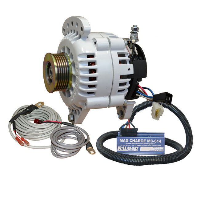 Balmar Alternator 100 AMP Kit 12V 3.15" Dual Foot Saddle K6 Pulley Regulator Temp Sensor [60-YP-MC-100-K6] - Tetron Marine Store
