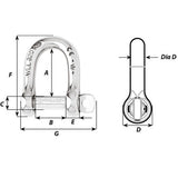 Wichard Not Self-Locking D Shackle - 14mm Diameter - 9/16" [1207W]