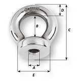 Wichard 8mm Eye Nut - 21/32" Diameter [6344W]