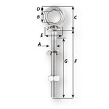 Wichard Eye Bolt - M10 x 150mm - Length 100mm [06495] - Tetron Marine Store