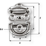 Wichard Double Folding Pad Eye - 10mm Diameter - 25/64" [6566W]