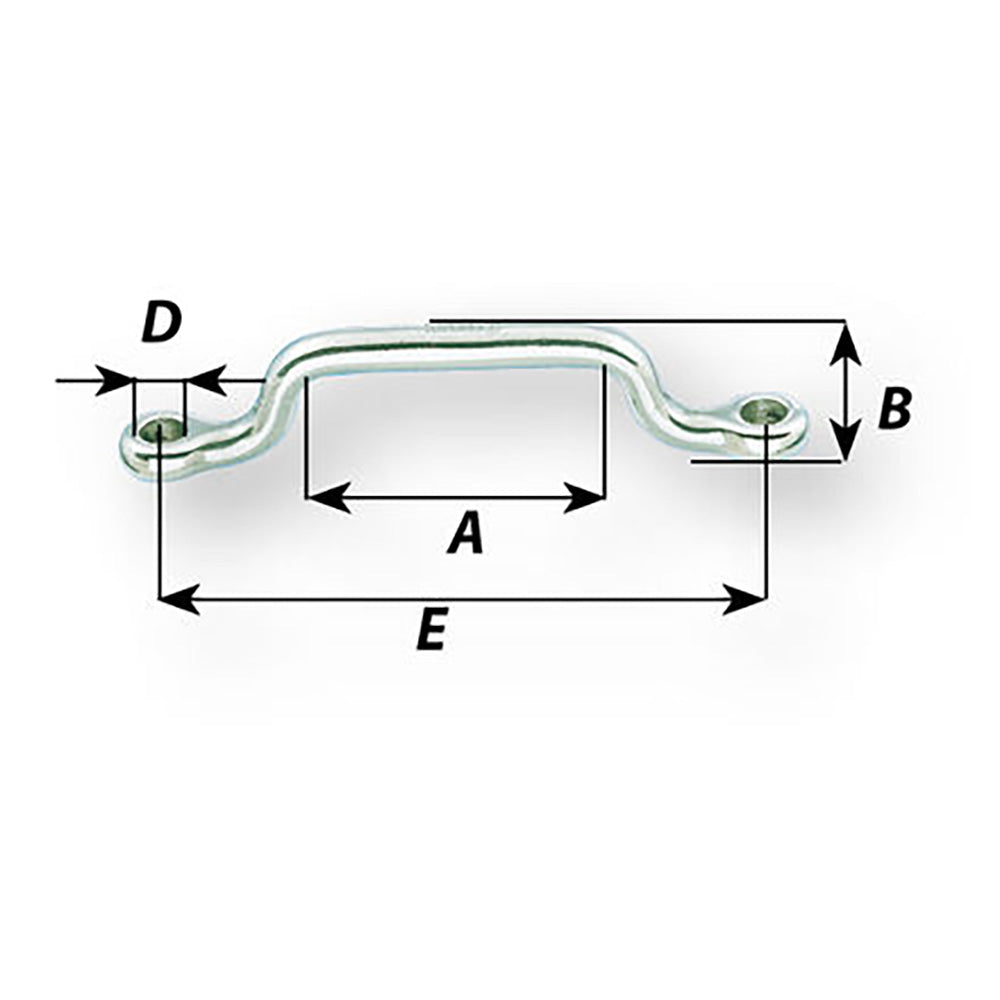 Sangle d'oeil de sangle Wichard - Diamètre de 5 mm - 13/64 "- Espacement de 86 mm - 3-25 / 64" [09222]