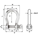 Wichard HR Bow Shackle - 16mm Diameter - 5/8" [11247W]