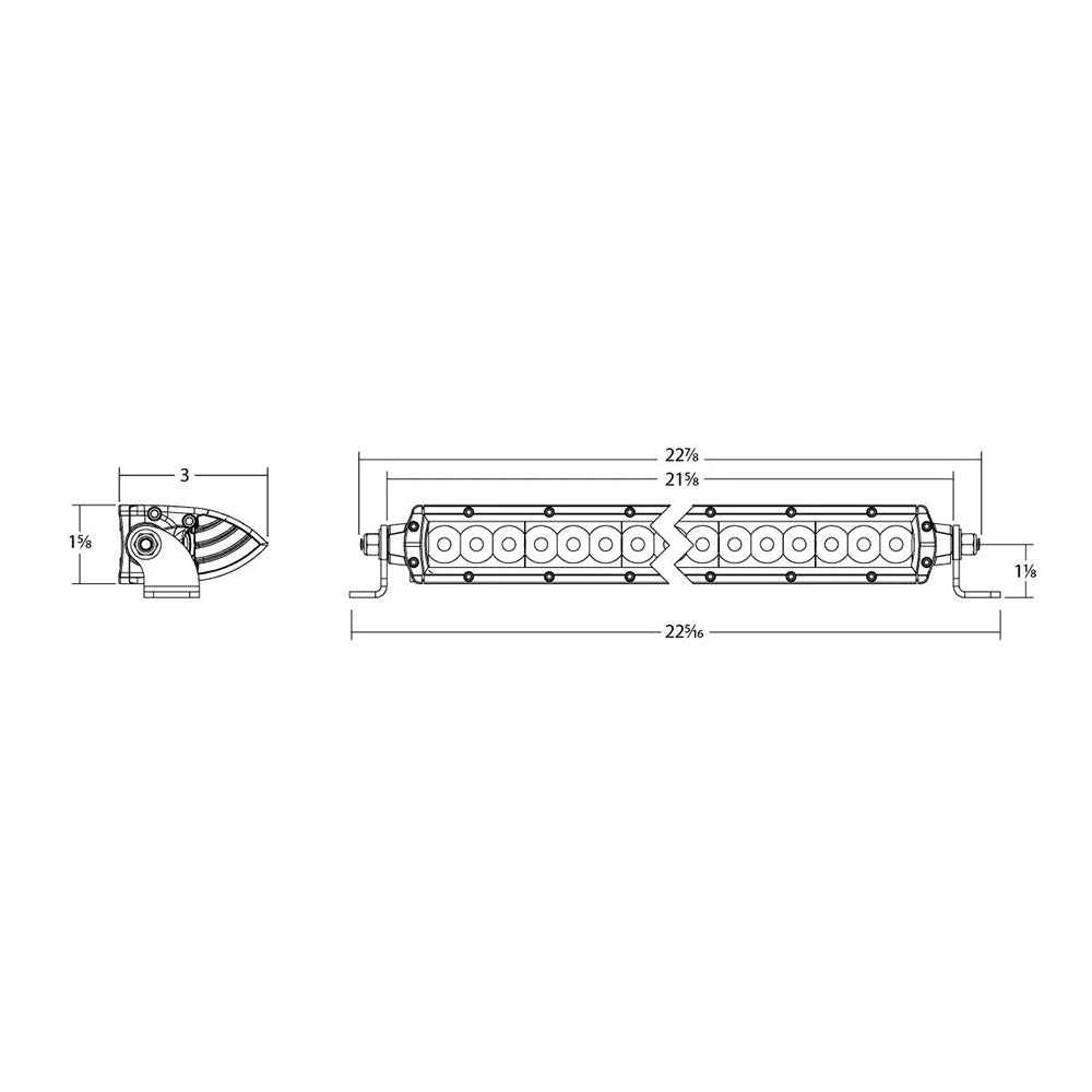 RIGID Industries SR Series 20" Spot w/Amber Pro Lens [922314] - Tetron Marine Store