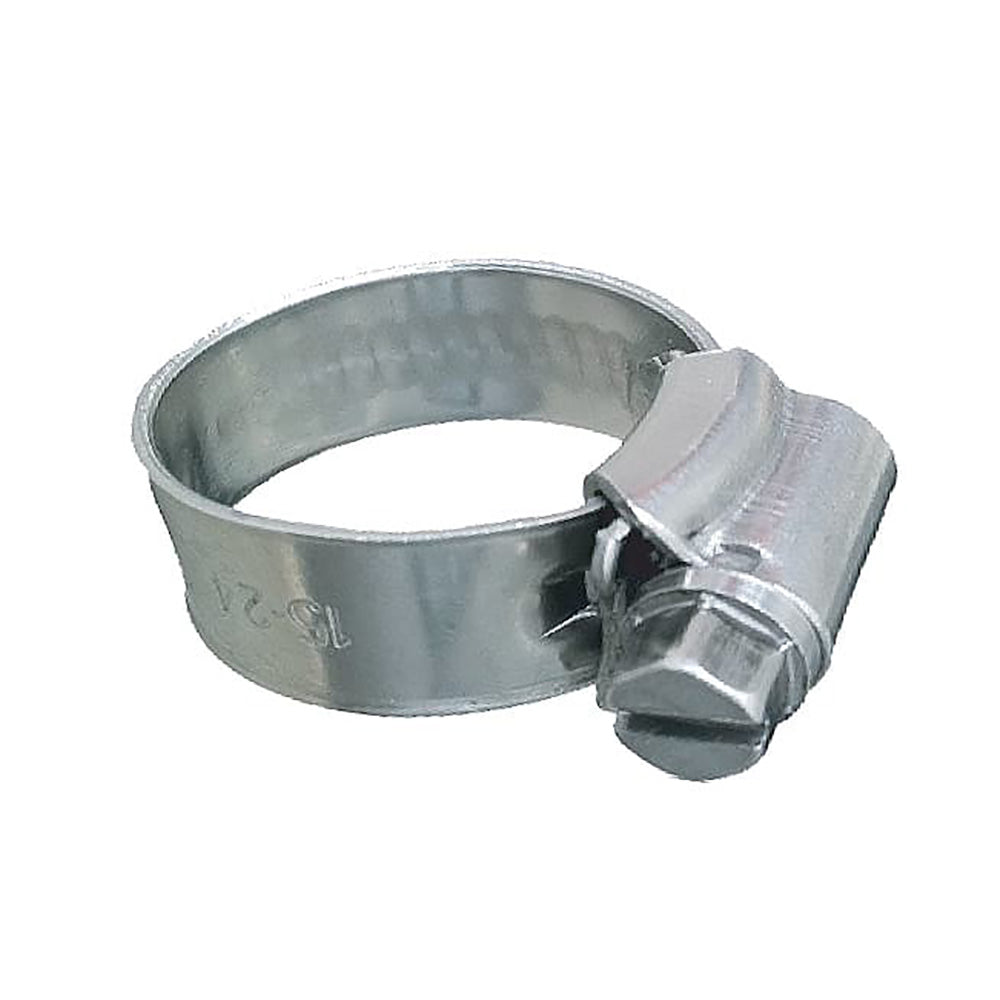 Collier de serrage à engrenage à vis sans fin non perforé Trident Marine 316 SS - Bande 3/8" - (1-1/16" 1-1/2") Plage de serrage - 10-Pack - SAE Taille 16 [705-1001]